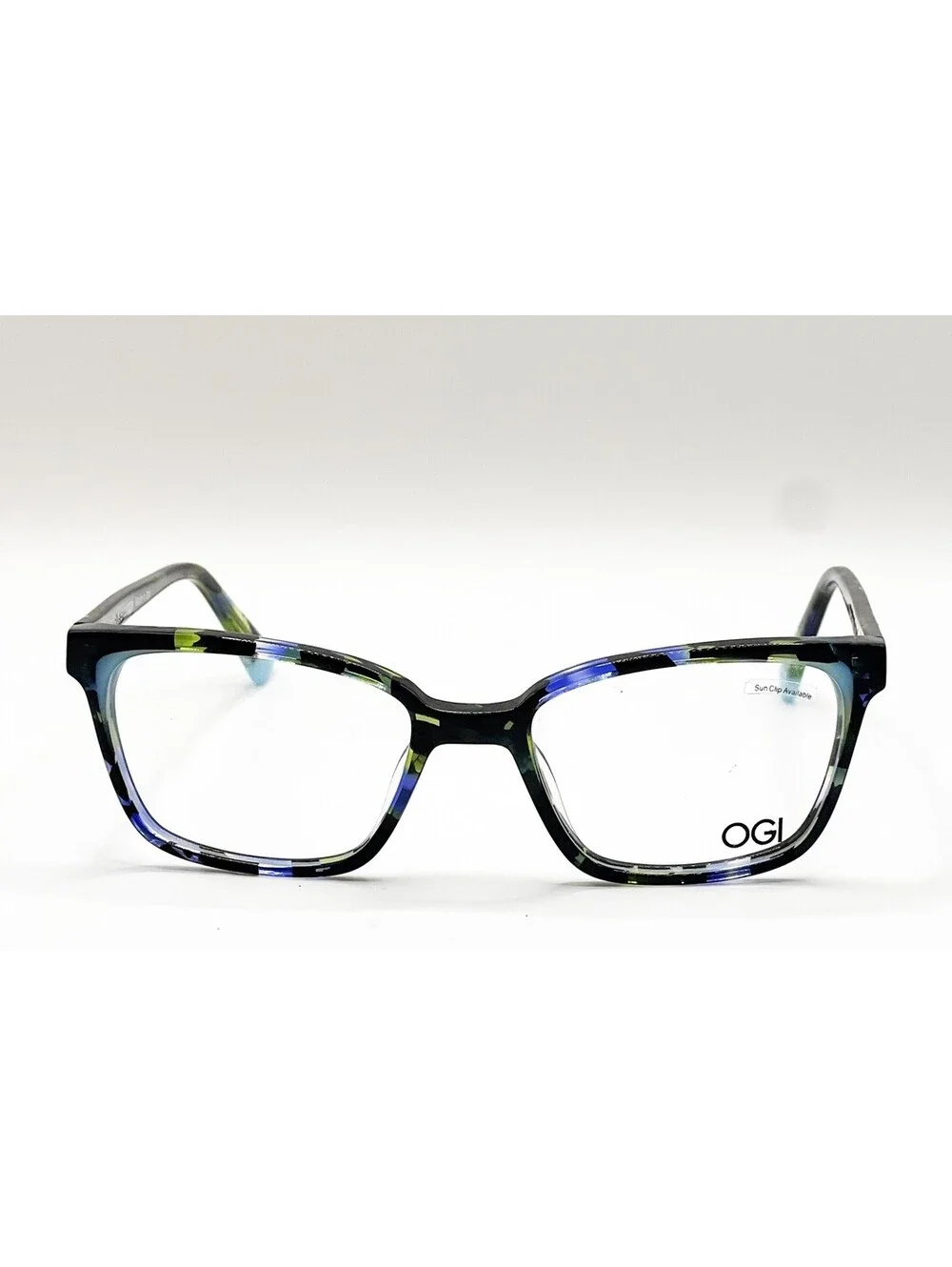 Ogi 9110 1947 Spring Green Melange Rectangle Authentic Eyeglass Frames 50-17-140